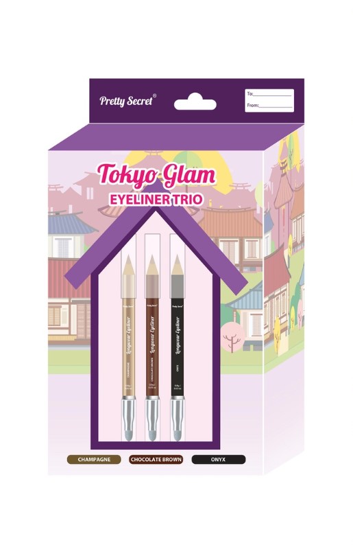 Pretty Secret Tokyo Glam Eyeliner Trio 0.8gx3