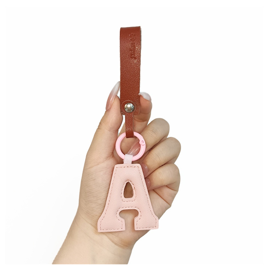 Creative PU Leather 26 Letter Keychains Fashion Alphabet Keyrings Handbag Ornaments Pendant Car Key Holder Accessories Gifts A