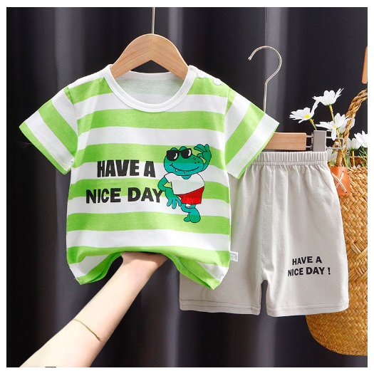 0-4Y For Boys Baby & Kids Sleeveless Shorts Set Pure Cotton Sando For Summer Kids D10