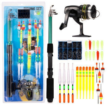 1.6m Portable Fishing Rods Reels Gear Travel Telescopic Boat Full Sea Fishing Combo Accessories Bag