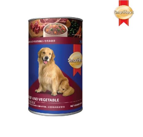 SmartHeart Wet Canned Dog Food Beef with Vegetables 400g