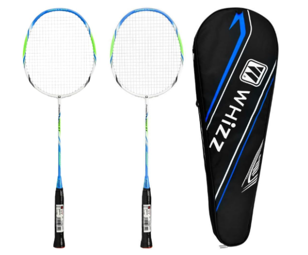Light Badminton Racket Combo | 2 Durable Rackets with Travel Case | Modernized Design | Suitable for Indoor & Outdoor Play | Beginner & Intermediate Levels | Blue Mountain Outdoors