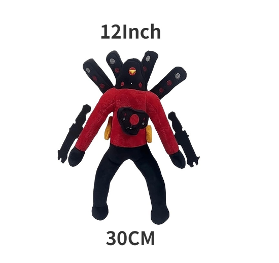 Skibidi Toilet Plush Toy Monitor Man Titan Cameraman TVman Speakerman Stuffed Dolls Prank Game Props Funny Present Fans Kids 48
