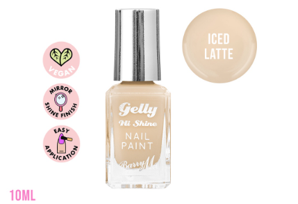 Barry M Gelly Hi Shine Nail Paint Iced Latte Gel Nail Polish
