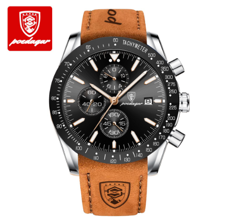 Original Luxury Fashion Waterproof Luminous Men's Watch Quartz Business Leather Watch 07