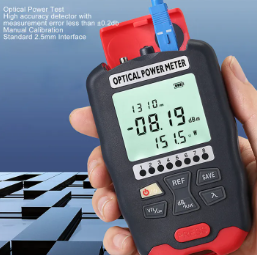 in 1 Optical Power Meter RJ45 Tester Accurate ‑70 To +10dbm 850 To 1650nm Low Power Consumption Optical Fiber Power Meter for Maintenance