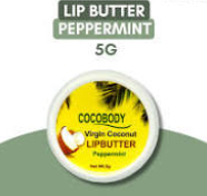 Cocobody Lip Butter Jar Peppermint 5G