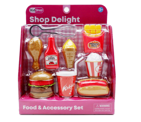 KidShop Food and Accessory Snacks Playset