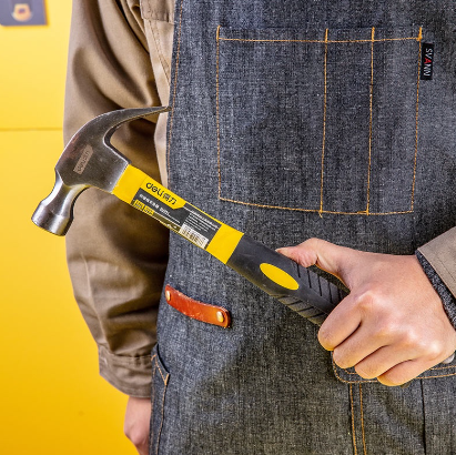 Deli 16oz Heavy Duty Claw Hammer With Fiber Handle