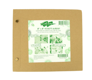 Craft Easy 8.5x11 Kraft Scrapbook Album (25 White Pages)