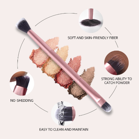 Lamuseland Makeup Brush Double-Head Eyeshadow Tools 1304