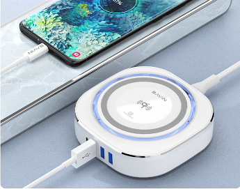Bavin PC832 45W 5 in 1 Multi-Functional Qi Wireless & Wired Charging Station for Iph 15