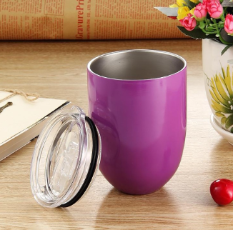 10oz Outdoor Picnic Camping Stainless Steel Stemless Unbreakable Wine Glasses