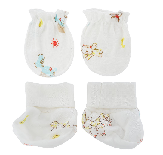 Newborn and Infant Gloves and Socks Sets for Baby Boy and Baby Girl SM14