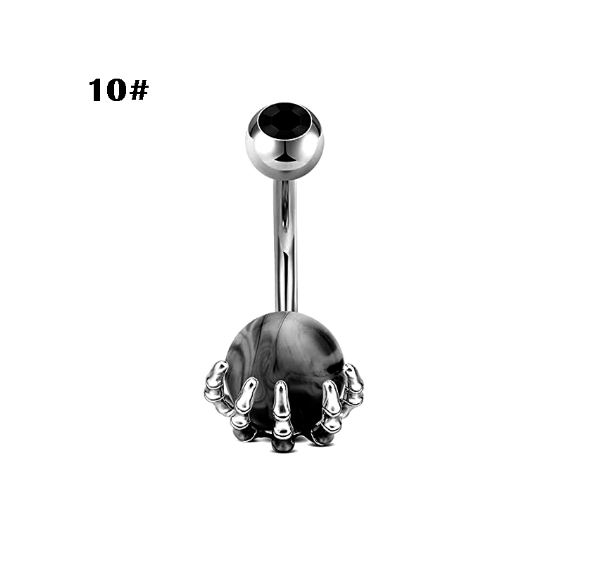 Moon Belly Button Ring Heart Shaped Black Belly Button Ring Button Nail b10