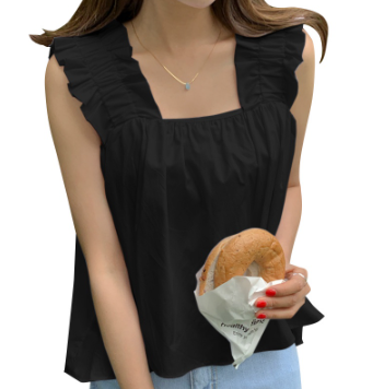 ZANZEA Women Summer Korean Fashion Solid Color Sleeveless Ruffles Tank