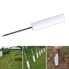 Fishing Rod Pole Holder Ground Support Stand PVC Detachable Pole Stand