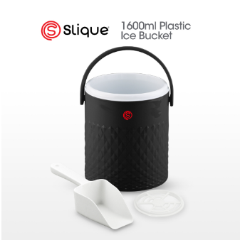 Slique Ice Bucket w/ Tong 1600ml | Insulated Ice Bucket Ice Storage Ice Box Ice Server