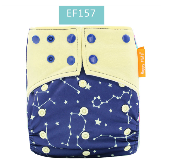 Happyflute Baby Cloth Diapers Double Gusset Washable Cloth Nappy Without Insert HF8