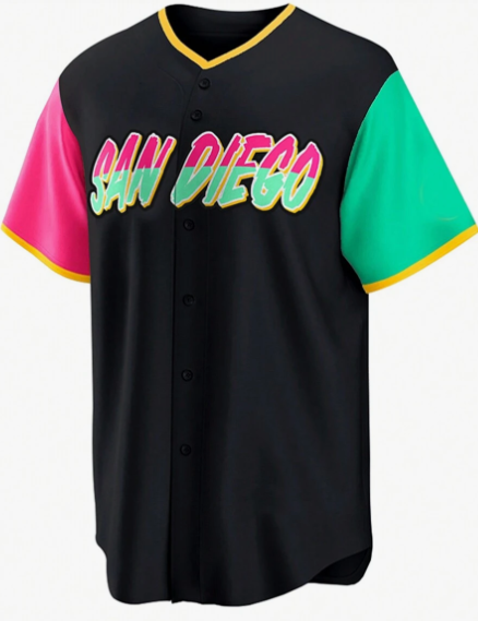 Men's Embroidery Baseball Jersey 23 Black Casual Short Sleeve V-Neck Button T-Shirts Party Sports Top