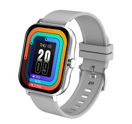 FILIEKEU Smart Watch Men Women Waterproof Sports Fitness Bluetooth Call Couple For Android And Ios SILVER SILICONE BELT