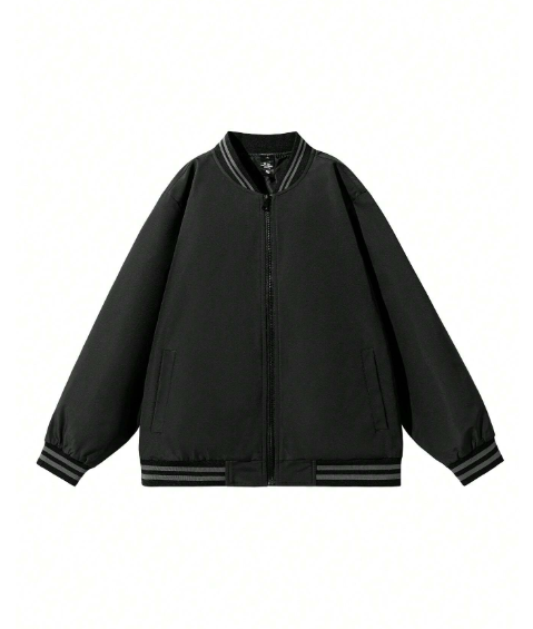 Men's Casual Trendy Zip-Up Flight Jacket For Fall/Winter