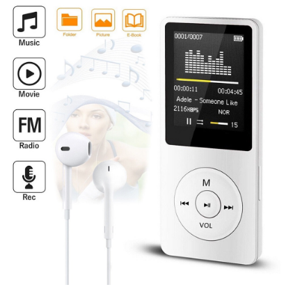 FORIOT Mini Mp3 Player Music Playing with Video Player E-Book Walkman for Student Sports