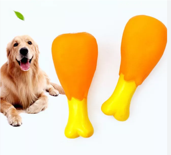 Pet Dog Squeak Chew Toys Funny Chicken Legs Designs Dog Toys For Small Large Dog Cat Puppy Sound