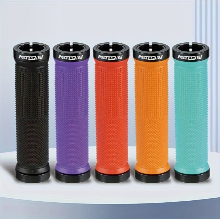 Mountain Bike Handlebar Grips, Double-sided Aluminum Alloy Locking Non-slip Shock Absorption Handle Cover, Universal Handlebar Grips