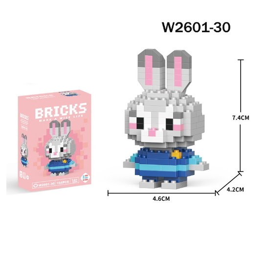 Mini Building Block Assembled Small Particles Bricks Toys For Kid Birthday Gift Cute Cartoon Blocks M31