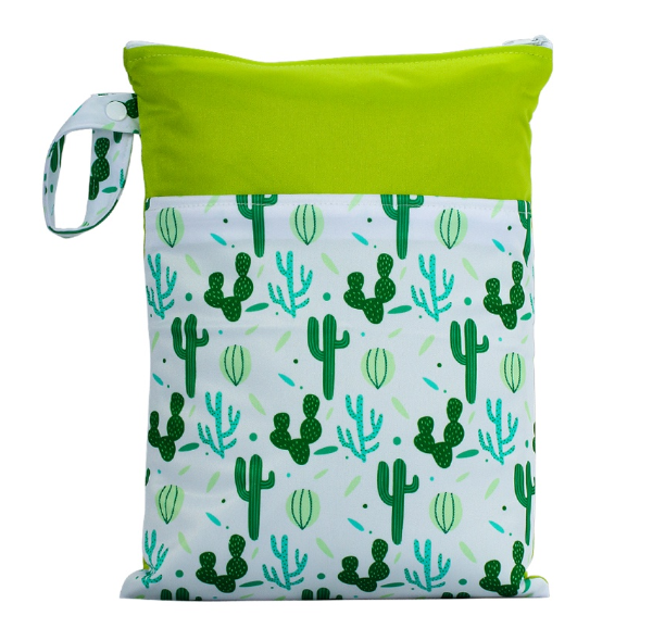 25x35cm Wet Dry Bags Double Pocket Zipper Wet Bag For Baby Cloth Diapers Washable Travel Bags Clothes with Two Zip Bag 0020