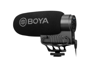 Boya BY-BM3051S Professional Condenser Microphone Noise Cancellation Mic Stereo/Mono for Vlog Video Camera Camcorders