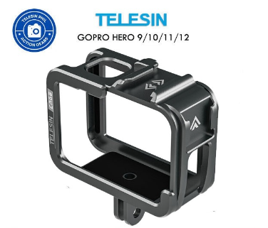 TELESIN Aluminum Alloy Rabbit Frame Cage GoPro Hero 12, 11, 10, 9 Cameras GP-FMS-G11