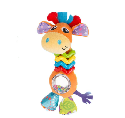 Niko Baby Rattles Soft Plush Teether Toys Handing Bell Giraffe Infant Cotton Rattle Doll Toy
