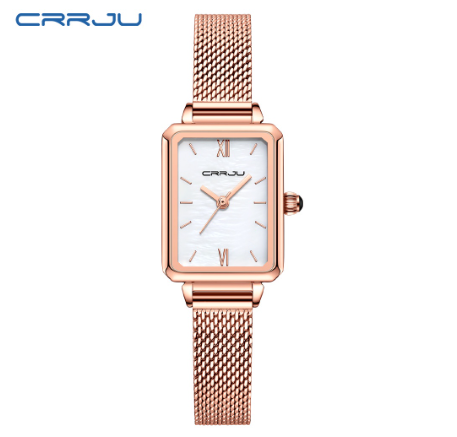 CRRJU Women's Watch Top Luxury Brand Casual Fashion Business Analog Quartz Stainless Steel Waterproof 2173 X WHITE