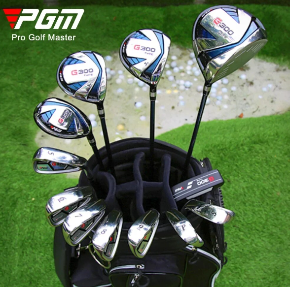 PGM Men's Golf Clubs Set 12 Pieces with Bag Full Titanium Shaft for Beginners Generation G300 MTG025