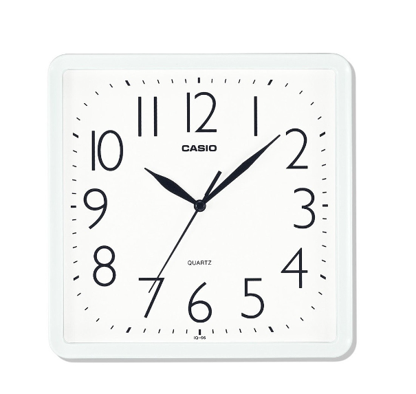 Casio Wall Clock (IQ-06-7DF) White 250MM x 250mm x 41MM
