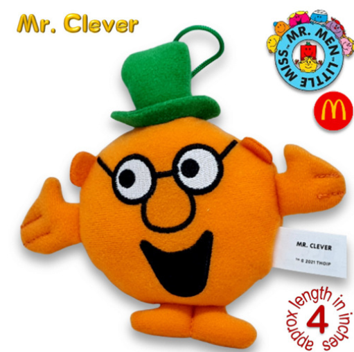 Mr Men Little Miss 2001 McDo Hanging Plushies Bag Charm Stuffed Toys M11