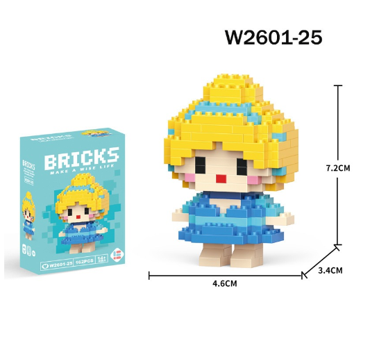 Mini Building Block Assembled Small Particles Bricks Toys For Kid Birthday Gift Cute Cartoon Blocks M16