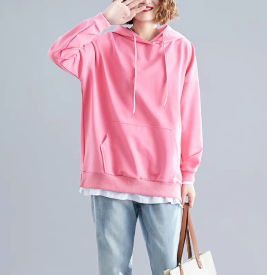 Plain Unisex Hooded Fashion Not Zipper Jacket Makapal Tela