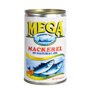 Mega Mackerel in Natural Oil 155g