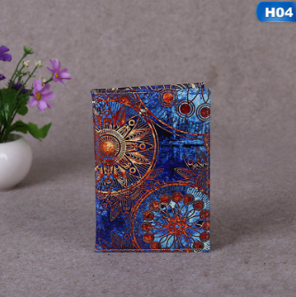 Fengzhizi exquisite color printed canvas printed passport cover pu leather passport holder