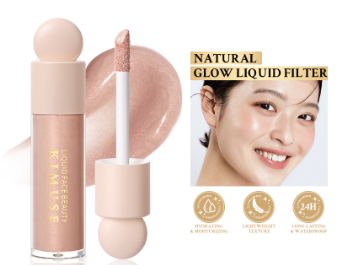 KIMUSE Natural Glow Liquid Filter High Shine Finish Tinted Highlight Hydrating Long-lasting Face Makeup