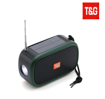 T&G TG-632 Stereo Bass Solar Charging Wireless V5.0 Bluetooth Speaker w/ TWS/AUX/TF/USB/FM Function