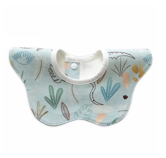 Some Baby Bib Round Petal Printed Cotton Saliva Towel 360 Degree Rotation Burp Cloth ST8