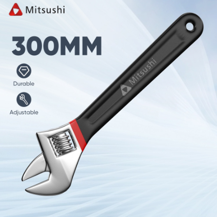 Mitsushi 12 inch 300mm Adjustable Wrench Rubber with PVC Handle/Manual Spanner