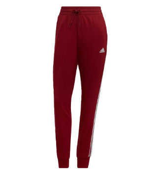 Adidas Lifestyle Essentials Single Jersey 3-Stripes Pants Women Burgundy HP0012