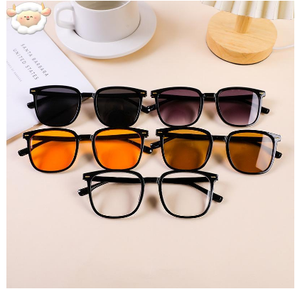 Vintage Square Frame Sunglasses Elegant Light Luxury Style Sunscreen Fashion Sunglasses H