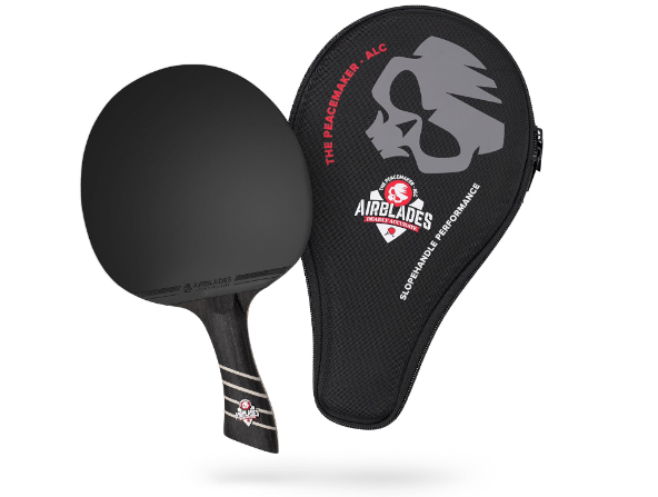 The Peace Maker ALC - Professional Ping Pong Paddle - Carbon Fiber Table Tennis Racket Producing Maximum Spin & Control for All Levels - Hard Carry Case & Ergonomic Handle.