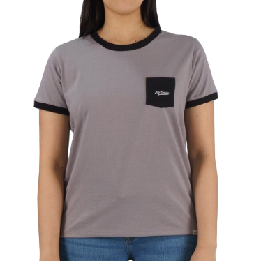RRJ Basic Tees for Ladies Relaxed Fitting Shirt CVC Jersey Fabric Trendy fashion 132203-U (Gray)